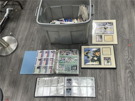 BIN OF SPORTS CARDS / COLLECTABLES - MOSTLY NHL