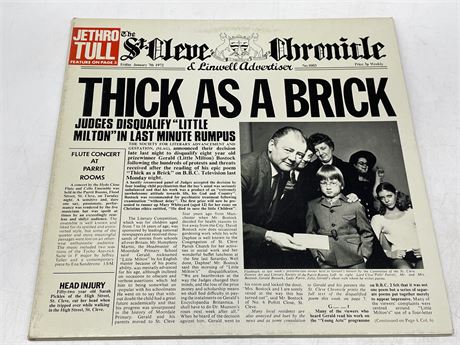 JETHRO TULL - THICK AS A BRICK - EXCELLENT (E)