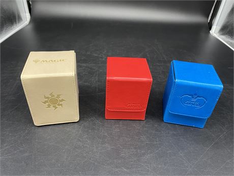 3 MAGNETIC CARD BOXES