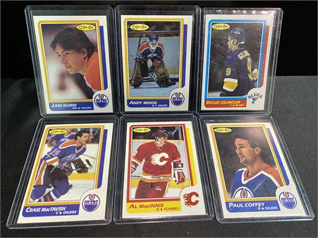 6 - 86’ NHL CARDS