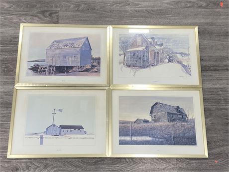 LOT OF 4 FRAMED PICTURES (17.5”X13”)