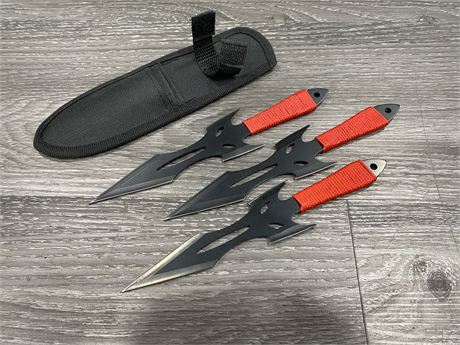 3 NEW THROWING KNIVES