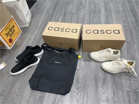 2 PAIRS OF NEW CASCA AVRO SHOES - SIZE 4.5 MENS 6.5 WOMENS