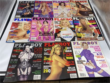 (11) 2002 PLAYBOY MAGS