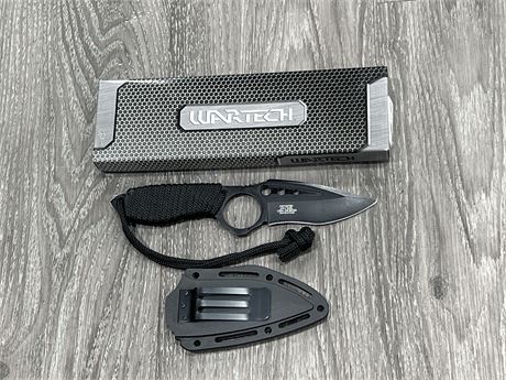 NEW WARTECH KNIFE W/ SHEATH - 4” BLADE