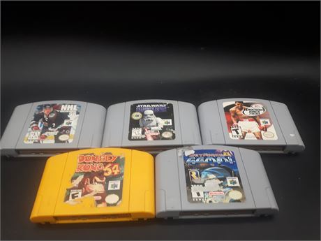 COLLECTION OF FIVE N64 GAMES