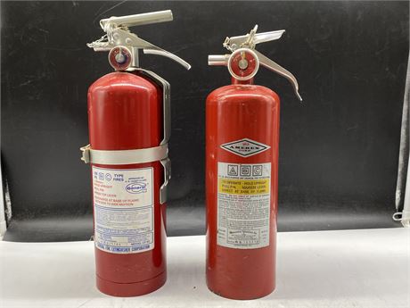 2 CHARGED FIRE EXTINGUISHERS