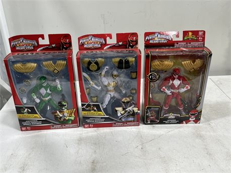 3 SUPER MEGA FORCE POWER RANGERS NEW IN PACKAGE (12”)