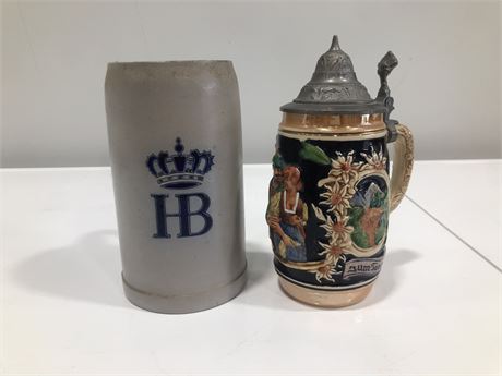 TWO BEER STEINS