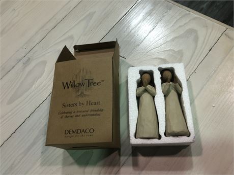 (NEW) "SISTERS BY HEART" HAND CARVED FIGURINES