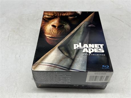 SEALED PLANET OF THE APES 5 FILM BLU RAY BOX SET