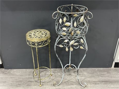 2 METAL PLANT STANDS (TALLEST IS 30”)