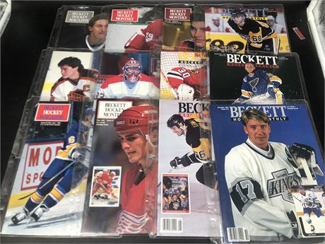 12 BECKETT MAGZ. INCLUDE THE 1ST GRETZKY COVER