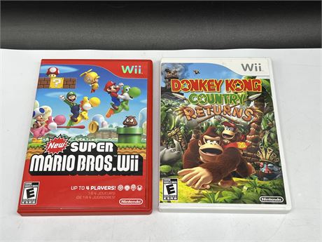 2 MISC WII GAMES COMPLETE IN BOX