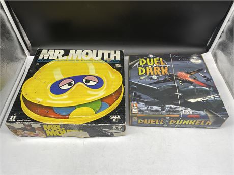 VINTAGE MR MOUTH & DUEL IN THE DARK BOARD GAMES