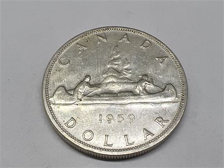 1959 SILVER CDN DOLLAR