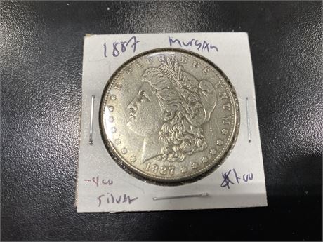 1887 USA DOLLAR SILVER COIN