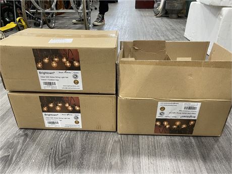 3 BOXES OF BRIGHTOWN GLOBE STRING LIGHTS