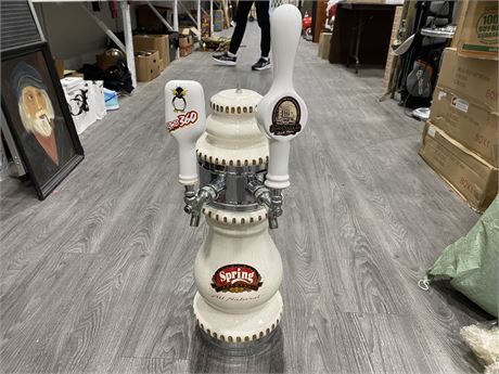 VINTAGE CERAMIC BEER TOWER - WORKING CONDITION - TOWER IS 24” TALL