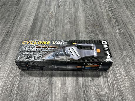 NEW OPEN BOX 14.4V CYCLONE HAND VACUUM