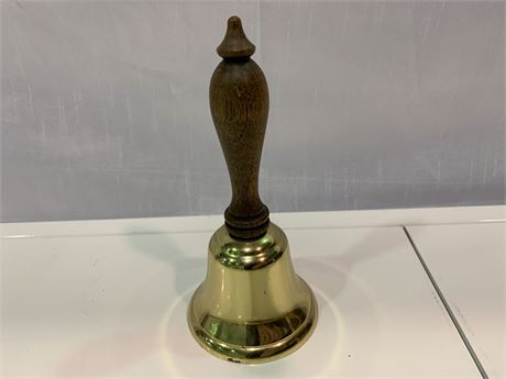 WOOD/GOLD PLATED HAND BELL