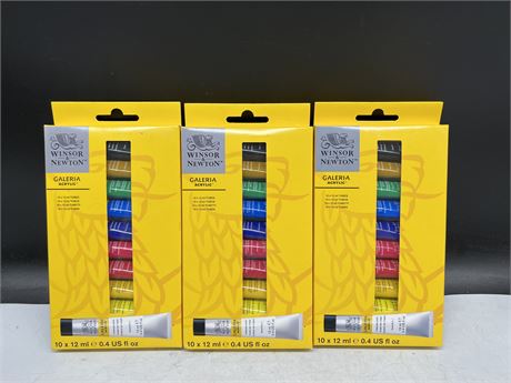 3 PACKS OF ACRYLIC PAINTING TUBES