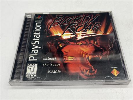BLOODY ROAR - PLAYSTATION W/INSTRUCTIONS - SLIGHTLY SCRATCHED