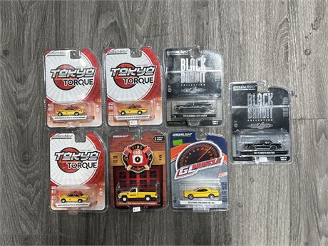 7 NEW IN PACK GREENLIGHT CARS