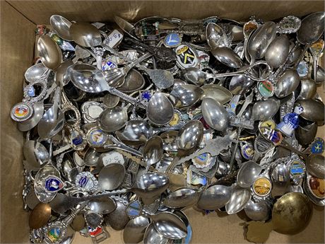 BOX OF SILVER SPOONS