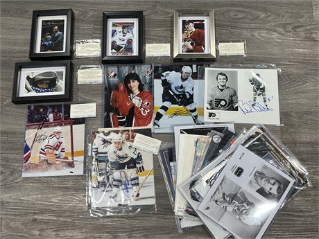 LARGE LOT OF SIGNED PICTURES - HALF W/COA’S