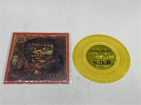 RARE STORMTROOPERS OF DEATH - SEASONING THE OBESE / YELLOW VINYL 45 RPM