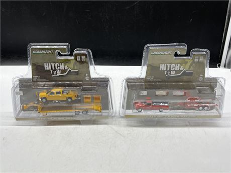 2 SEALED GREENLIGHT L/E HITCH & TOW DIECAST SETS