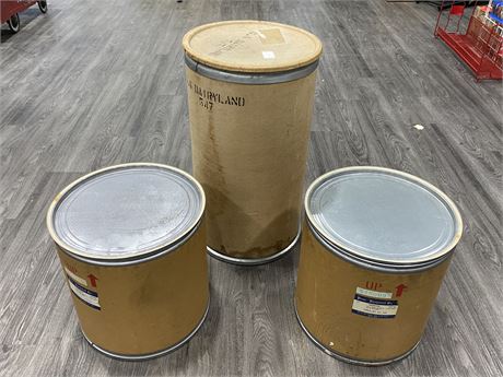 3 EMPTY TUBS (large one is 28” tall)