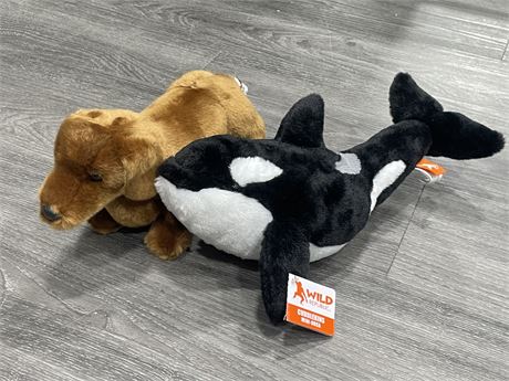 (2 NEW) STUFFED ANIMALS WITH TAGS