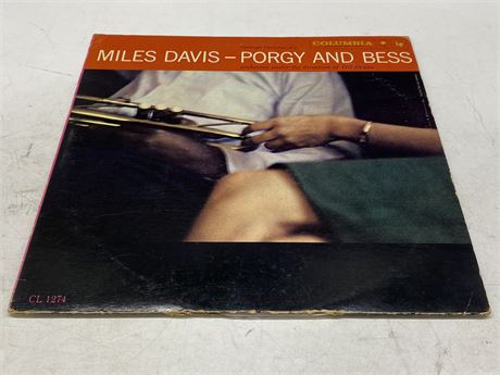 MILES DAVIS - PORGY AND BESS RARE 6 EYE LABLE - VG (Light scratches)
