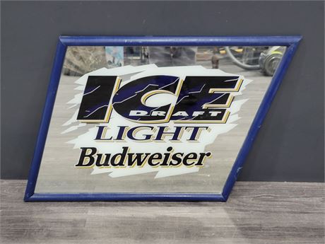 BUDWEISER ICE DRAFT BEER ADVERTISING WALL PICTURE (25"x20.5")