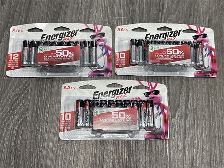 3 NEW ENERGIZER AA16 BATTERY PACKS
