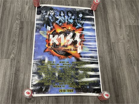 2010 KISS WORLD TOUR POSTER 3FT x 2FT