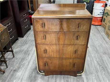ART DECO CHEST OF DRAWERS - MADE IM ENGLAND (18”x28.5”x41” TALL)