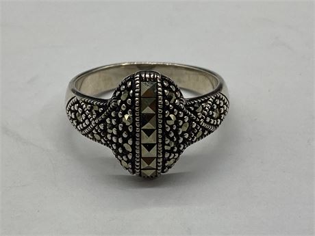 925 STERLING MARCASITE PAVE RING (4.8G)