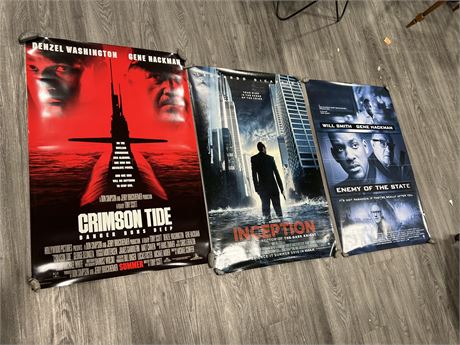 3 MISC ORIGINAL ONE SHEET MOVIE POSTERS - 2 ARE DOUBLE SIDED