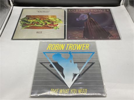 3 ROBIN TROWER RECORDS - EXCELLENT (E)