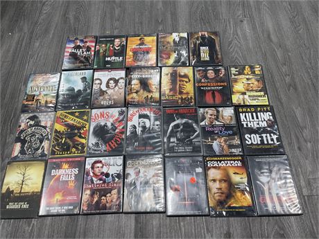 LOT OF 26 DVD’S SOME SEALED