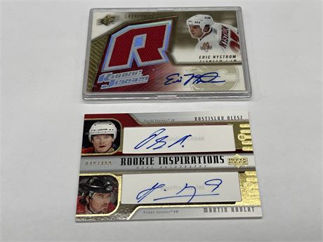ROOKIE ERIC NYSTROM AUTO / PATCH & DUAL ROOKIE AUTO