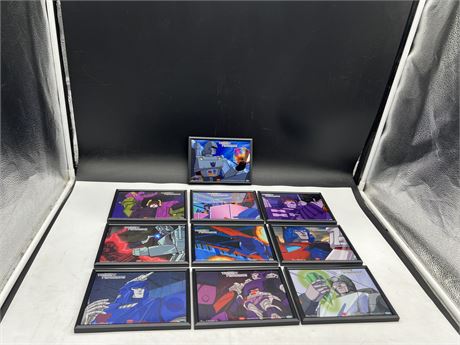COMPLETE SET OF TRANSFORMERS ANIMATION CELS - 7”x5”