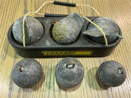 6 LEAD DOWN RIGGER WEIGHTS FOR DEEP WATER FISHING
