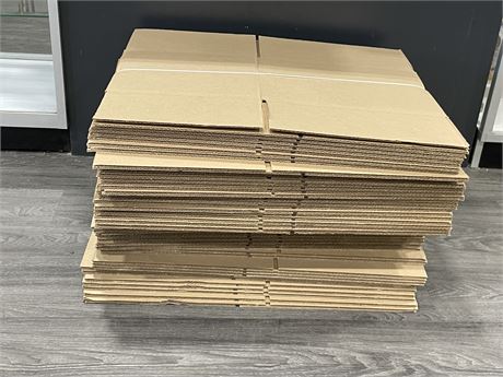 50 NEW 15”x13”x11” CARDBOARD SHIPPING BOXES