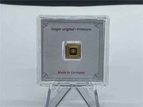 1 GRAM 999 FINE GOLD GEIGER ORIGINAL MADE IN GERMANY