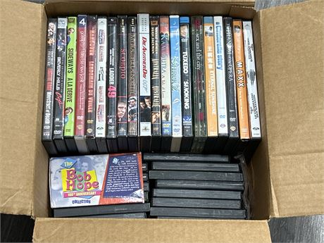 BOX OF DVD’S - APPROX 60+