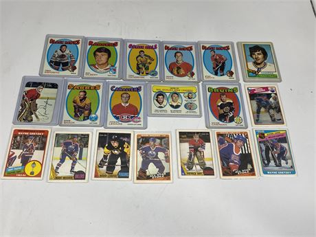 19 VINTAGE NHL CARDS